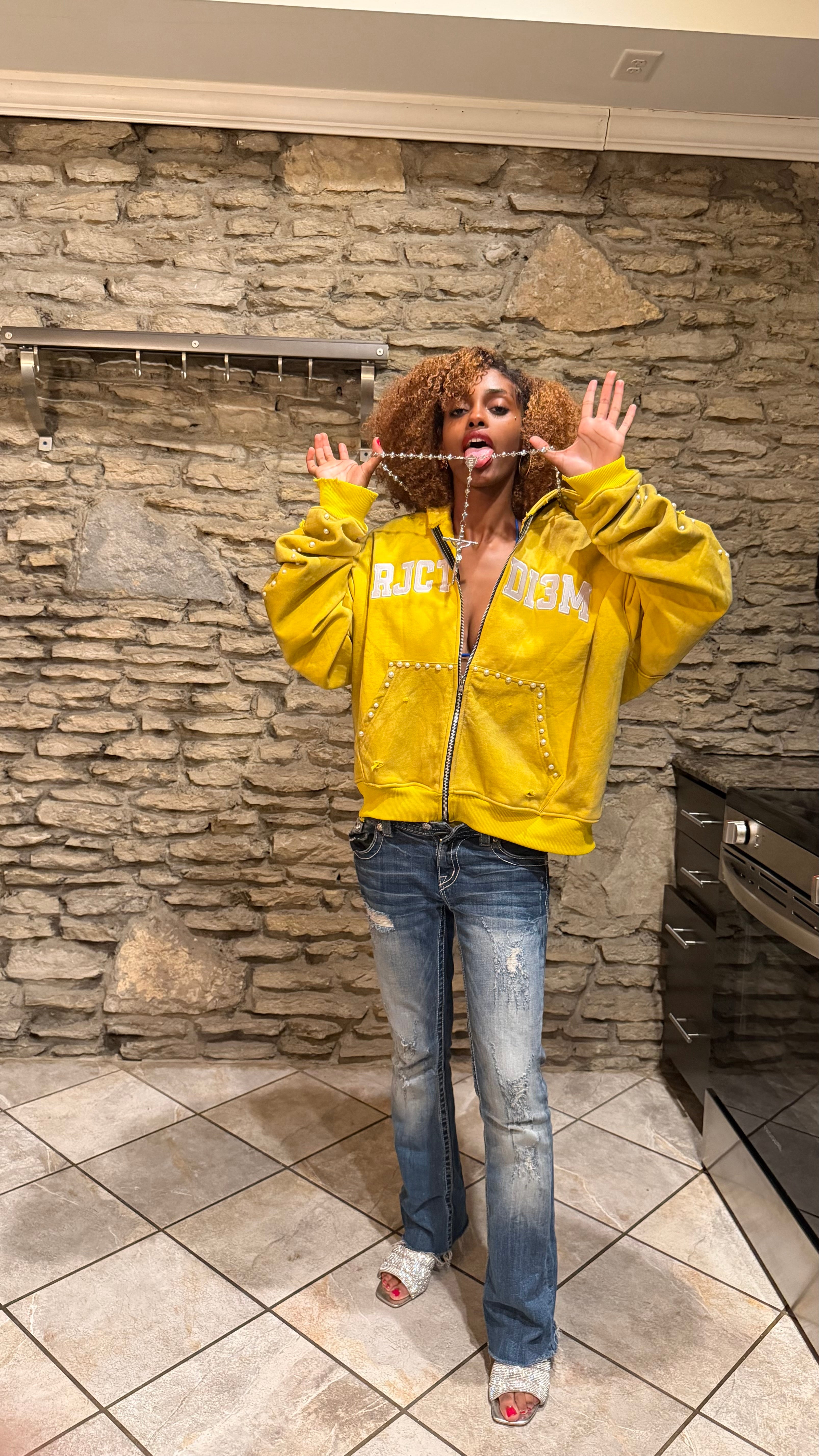 Yellow Zip Up